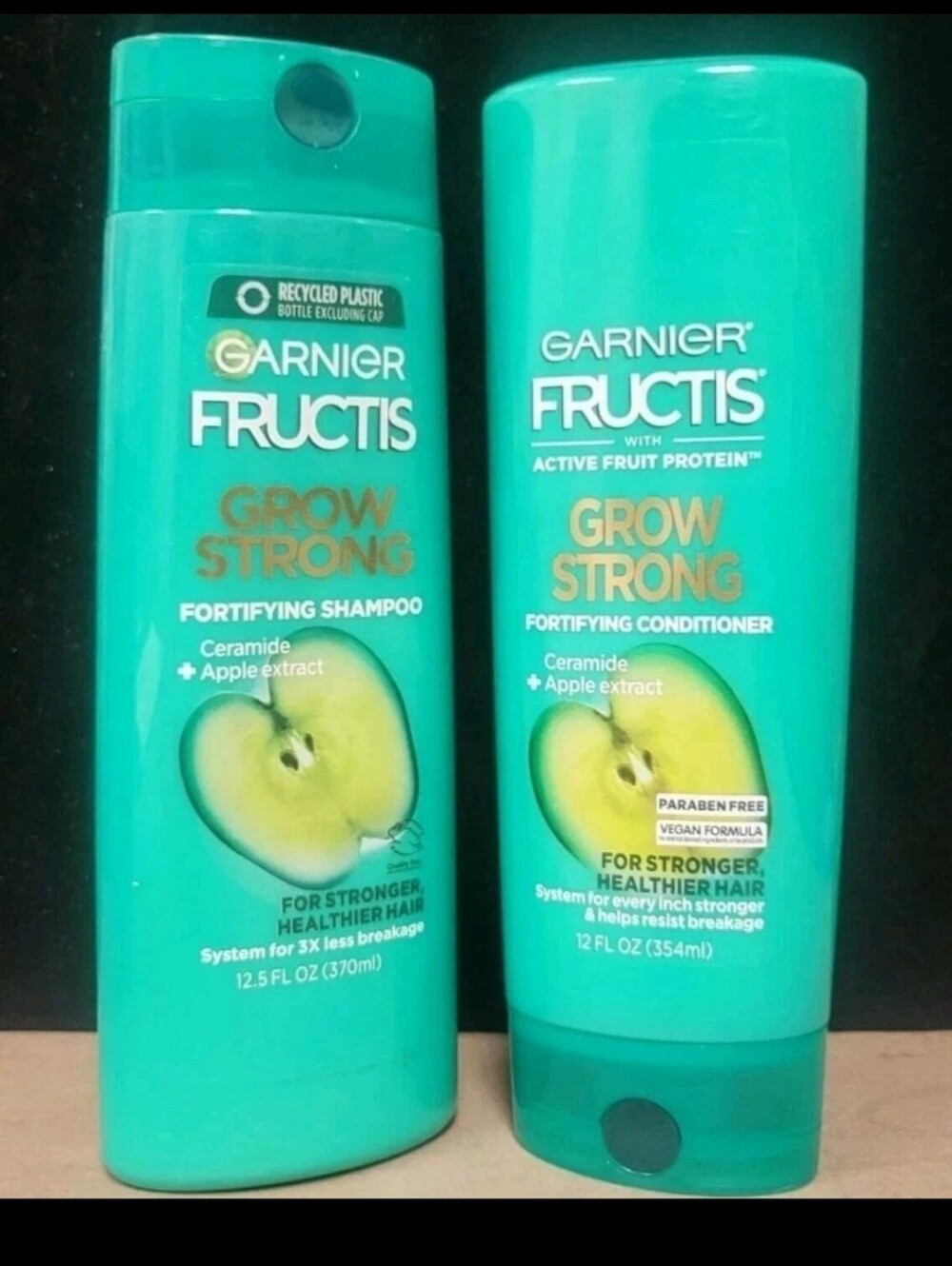 New Garnier Fructis Grow Strong Shampoo and Conditioner